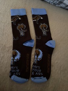 Primitives by Kathy Crew Socks Brown Never   Half-A$$ Anything/Novelty/