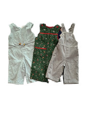 Lot of 3 Vtg Handmade 2T Toddler Boy Clothes Jumper Overalls Rompers Corduroy