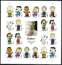 Mint US Charles Schulz Pane of 20 Forever Stamps Scott# 5726 (MNH)