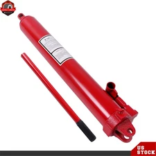 8 Ton Long Ram Hydraulic Jack Cherry Picker Manual Engine Hoist Lift Pump Red