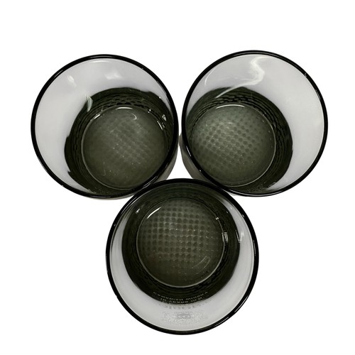 3 Wiser's De Luxe Canadian Whisky Smoke Gray Glass Lowball Old Fashioned Rocks - Picture 4 of 5