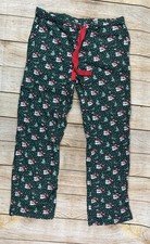 Vineyard Vines Pajama Pants Green Christmas Santa Skiing Holiday Size Small
