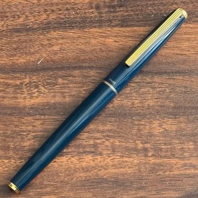 Excellent Condition PILOT Deluxe Urushi Blue Barrel Old Model 14K 585 F Nib Serv