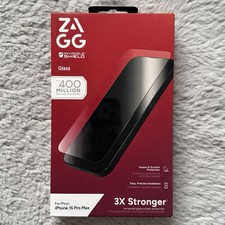 ZAGG iPhone 16 Pro Max Invisible Shield Antimicrobial Glass Screen Protector