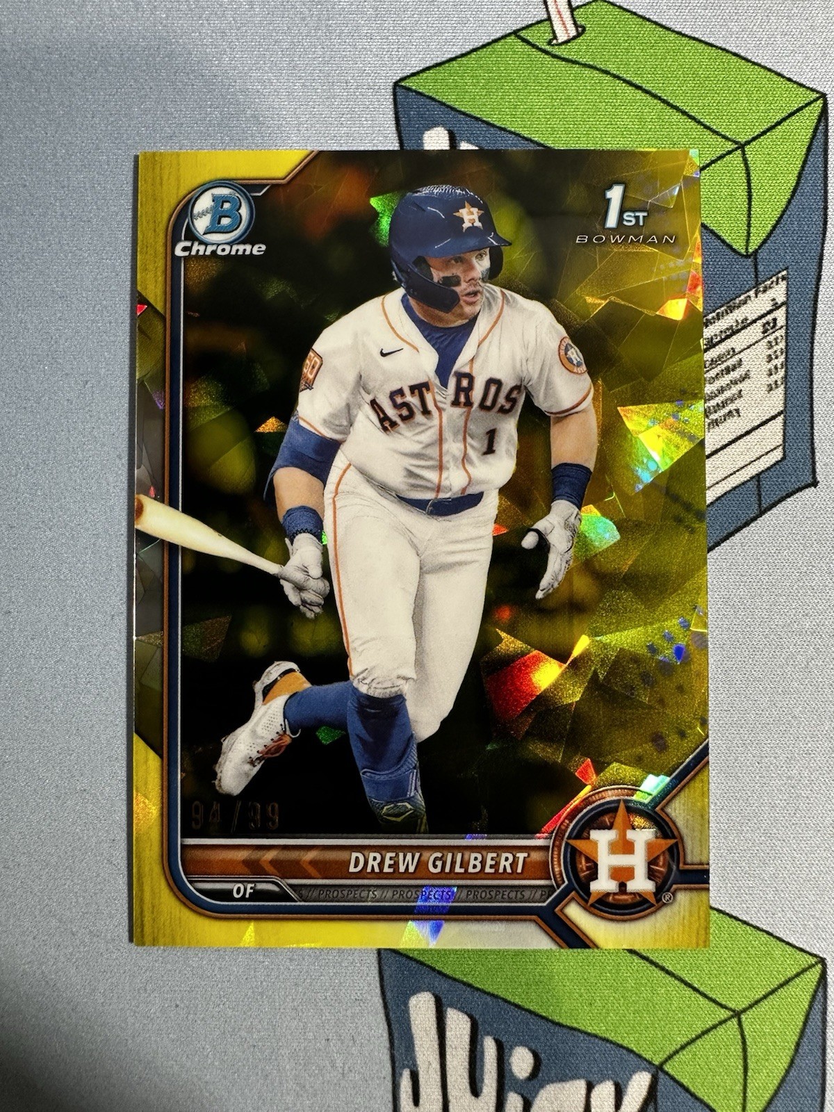 Drew Gilbert 2022 Bowman Draft Sapphire Chrome Yellow 1st /99 Giants