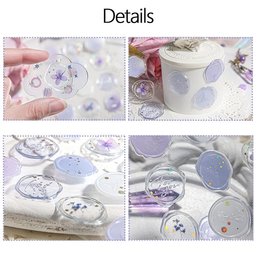 Set/15Pcs Self-adhesive Resin Seal Stamp Sticker Wedding Invitation Envelopes - Picture 6 of 12