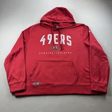 San Francisco 49ers Hoodie Sweatshirt Mens 2XL Red New Era NFL Football Combine