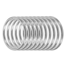 10 Pack 1.4-Inch Dream Catcher Ring Metal Macrame Wreath Floral Hoop Silver