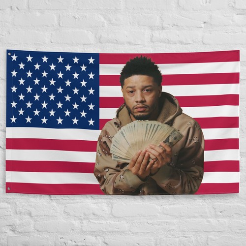 Veeze American Flag Tapestry – “Ganger Energy” Rap Wall Art - Picture 2 of 11