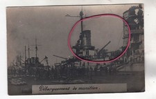PHOTO FOTO SCHIFFE ENTLADUNG MUNITION DEUTSCHE KRIEGSMARINE WW1 IN WILHELMSHAVEN