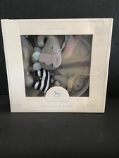 POTTERY BARN Baby Nursery Mobile Knit ZOO Animals Plays  Talk to the Animals  