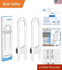 Secure Your Cabinets with Easy Install U-Shaped Baby Proofing Locks - 2 Pack