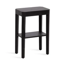 Talcott Modern Rectangle Wood Side Table, 16 x 10 x 25, Black, Transitional D...