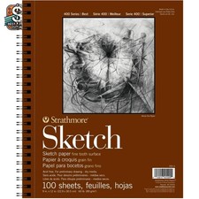 Artist-Recommended 9x12 Sketch Pad with 100 Micro-Perforated Heavyweight Sheets