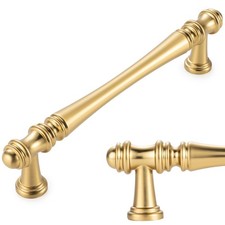 10 Pack 5 Inch Brushed Gold Kitchen Cabinet Handles Gold Cabinet Pulls Gold C...