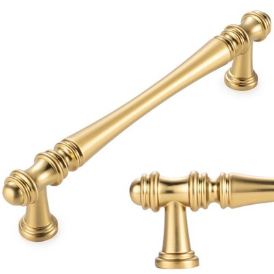 10 Pack 5 Inch Brushed Gold Kitchen Cabinet Handles Gold Cabinet Pulls Gold C...