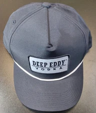 Deep Eddy Vodka Hat Cap Snap Back Blue Retro Rope Golf Casual Austin Texas Adult