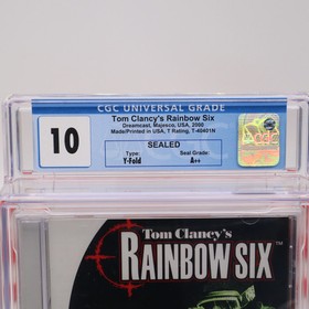 Sega Dreamcast TOM CLANCY'S RAINBOW SIX - PERFECT GRADED CGC 10 A++! NEW Sealed!