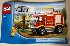 LEGO City 4208 4x4 Fire Truck 100% Complete Retired Forest Fire Firefighter