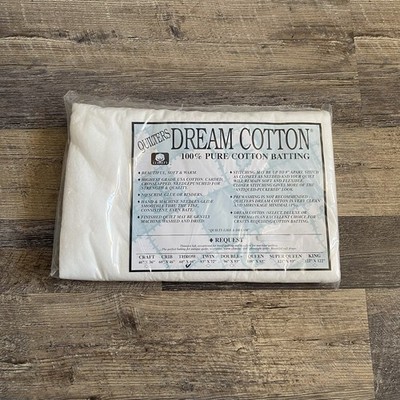 Quilters Dream Natural Cotton Request Batting 60x60 White Throw Quilt Material
