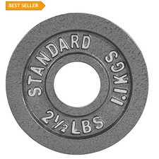 Versatile 2-Inch Olympic Weight Plate - Gray Cast Iron - Various Sizes Available