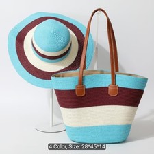 Niche Designer Stripe Straw Bag, Original Wea...