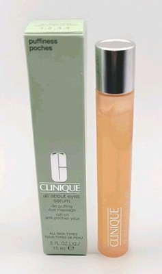 CLINIQUE All About Eyes Eye Serum Roll-On 0.5 Oz /15 mL Reduce Puffiness Poches.
