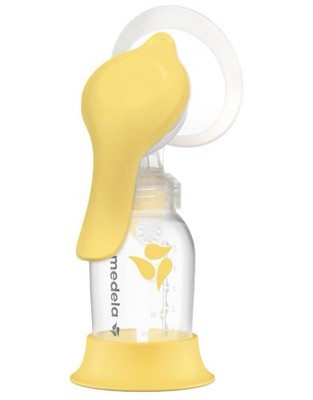 Medela Harmony Manual Breast Pump Kit w/ 24mm Flex Shield, 5oz Bottle Stand