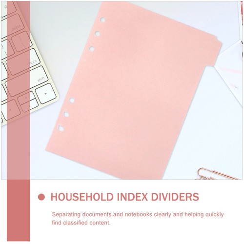 6 Pcs Notebook Partition Baffle Plastic Binder Dividers Separators Tabs - Foto 11 di 12
