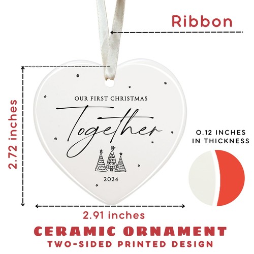 Our First Christmas Together Ornament 2024 - First Christmas Married Ornament... - Picture 2 of 7