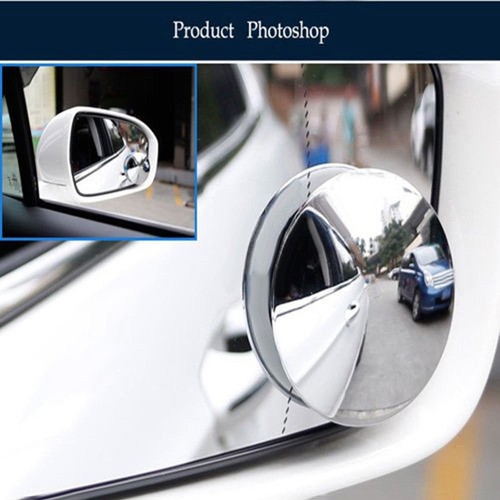 2x Car Auto Blind Spot Vehicles Wide Angle Round Convex Mirror Auto Rear View - Picture 5 of 6