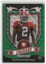 2021 Panini Prizm Draft Picks Collegiate #178 Patrick Surtain II Green Wave