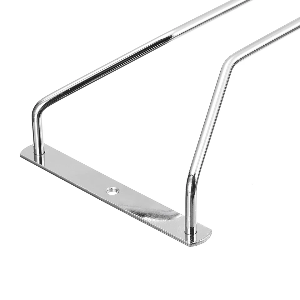 Rack de vidro de vinho sob armário 14 polegadas para prateleira de cozinha (linha única, prata) - Imagem 4 de 4