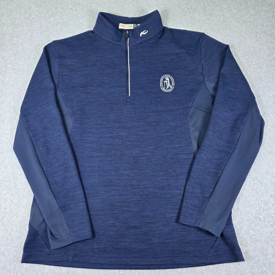 KJUS 1/4 拉链套衫女式 54/XL 蓝色王子三明治湾高尔夫俱乐部 — 第 2/4 张图片
