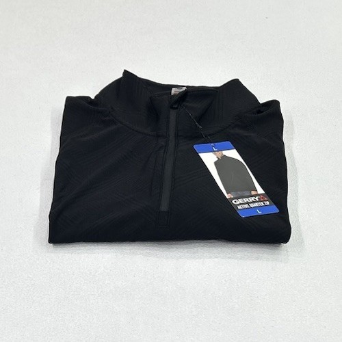Gerry Men's Active Quarter Zip Regular Fit Top, Black, Size L