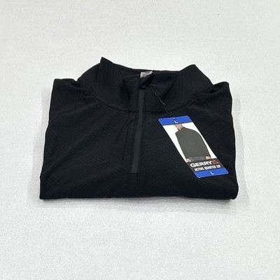 Gerry Men's Active Quarter Zip Regular Fit Top, Black, Size L