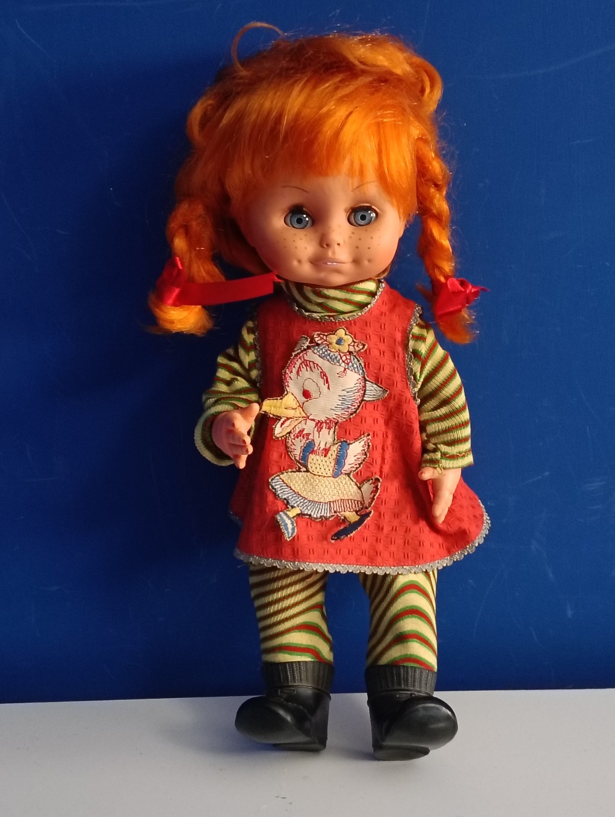 Bambola"PIPPI Calzelunghe" vintage anni 70 prodotta da Franca, Outfit Originale