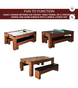 Hathaway Sherwood 7-ft Air Hockey Table w/Benches