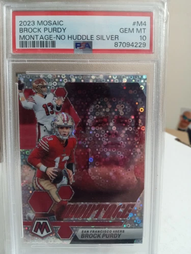 2023 Mosaic Brock Purdy Montage No Huddle Silver PSA 10 San Francisco 49ers