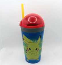 Zak! Snak Cup 10 oz Cup & 4 oz Snack Cup Pokemon Pikachu #025 with Straw