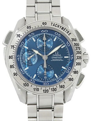 OMEGA Speedmaster Split-Second Automatik Uhr 3540.80 Chronograph 42mm Blau