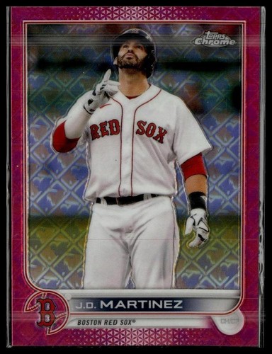 2022 Topps Chrome Logofractor Edition #84 J.D. Martinez Pink #/199 SN