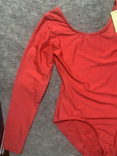 Leotardo Leveret Manga Larga Rojo Nuevo con Etiquetas Mujer Talla XL NUEVO CON ETIQUETAS Baile/Ballet 0582 - Imagen 3 de 11