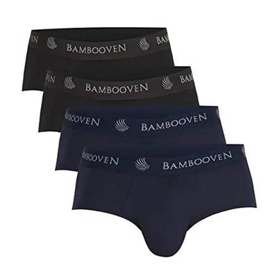 Men s Bamboo Briefs with Pouch   4-Pack Soft & Breathable Underwear
