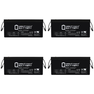 Mighty Max 12V 1000Ah AGM Deep Cycle Battery for Off Grid Solar Wind - 4 Pack