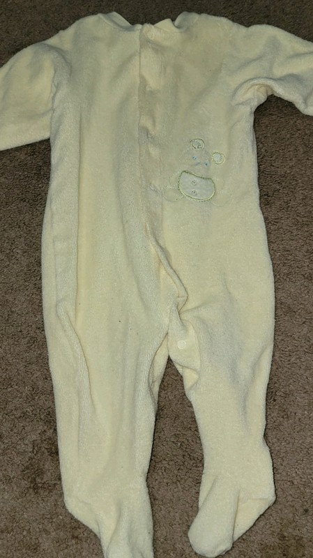 Carter's Child Of Mine Footed Button Jumpsuit L 19-21 Lbs Good Condition Yellow