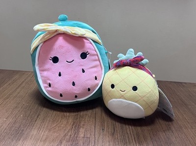 Squishmallows Wanda 8  Watermelon Fruit NWt Plush Headband 5  Maui Pineapple Set