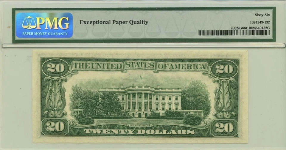 1950C $20 Federal Reserve Note Chicago  Fr# 2062-G PMG Gem66 EPQ - Image 2 of 2