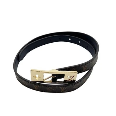 LOUIS VUITTON LV Duo 18mm Wendegürtel M8296 Braun/Schwarz Monogram Canvas und - Bild 1 von 4