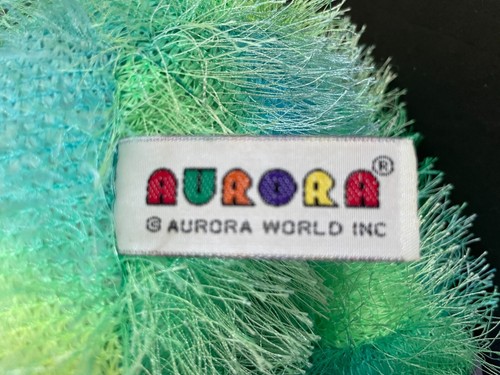Juguete de peluche de monstruo verde Aurora World ZONK cuernos alienígenas multicolor animal - Imagen 5 de 5